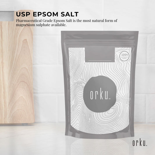 Orku Epsom Salt - USP Grade Magnesium Sulfate Body Bath Salts-1