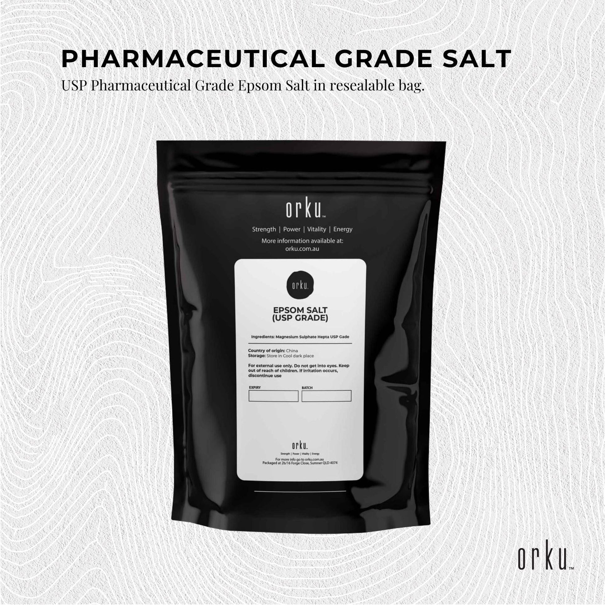 Orku Epsom Salt - USP Grade Magnesium Sulfate Body Bath Salts-2